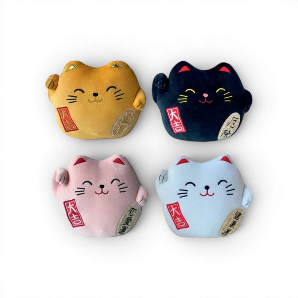 Peluche chat porte-bonheur 40cm (modèle aléatoire)
