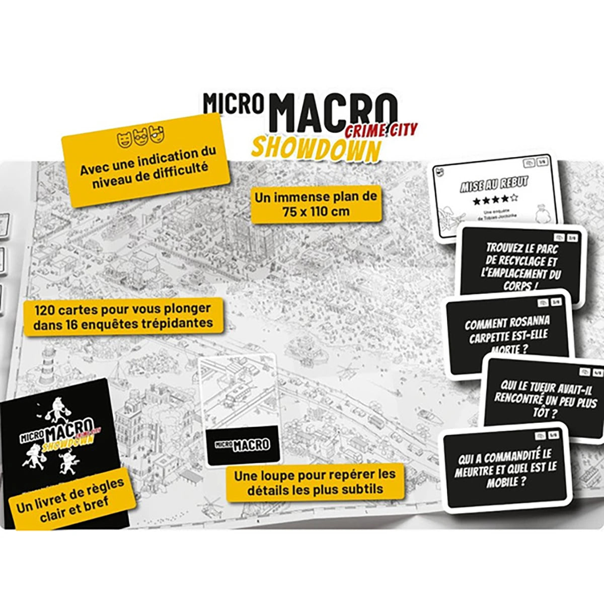 MicroMacro Crime City Showdown – Jeu d’enquête observation et déduction
