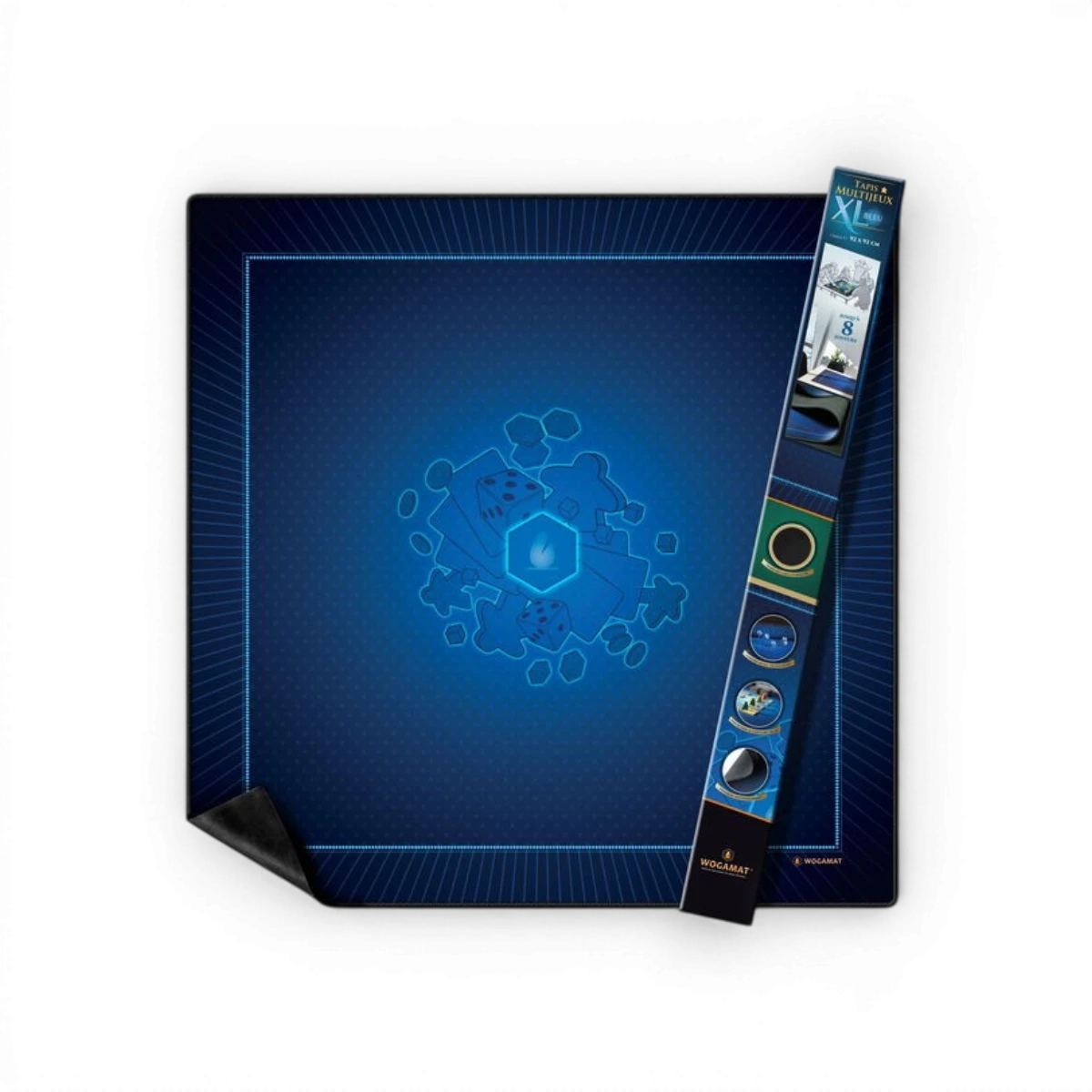 Tapis multi-jeux néoprène bleu – Accessoire jeux de société