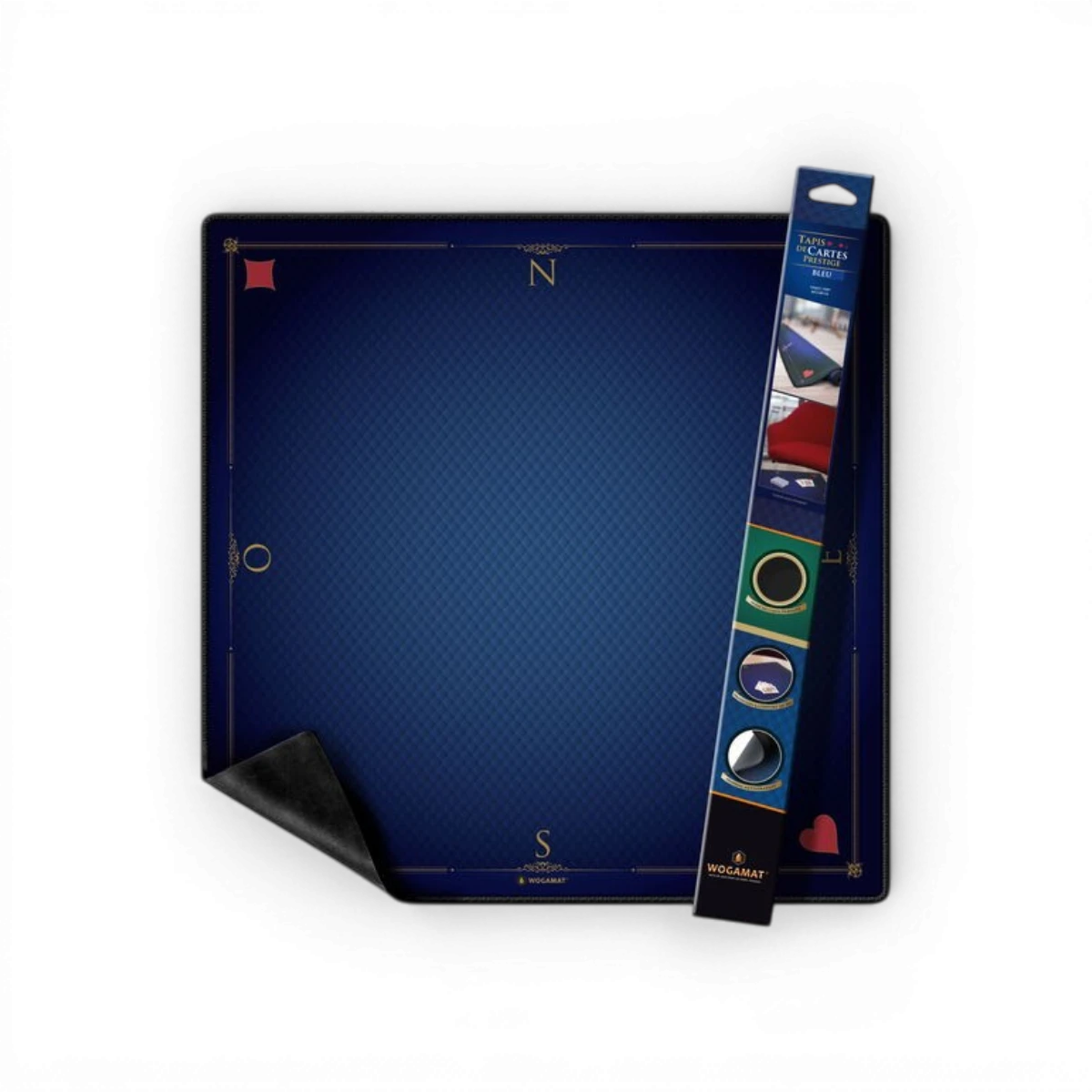 Tapis cartes bleu – Accessoire jeux de cartes classiques