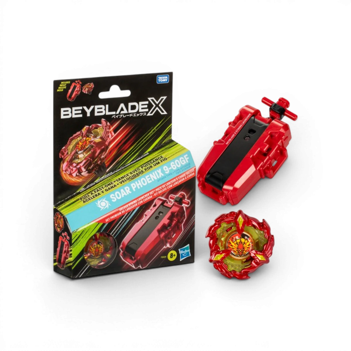 Lanceur à corde Deluxe avec toupie - Beyblade X