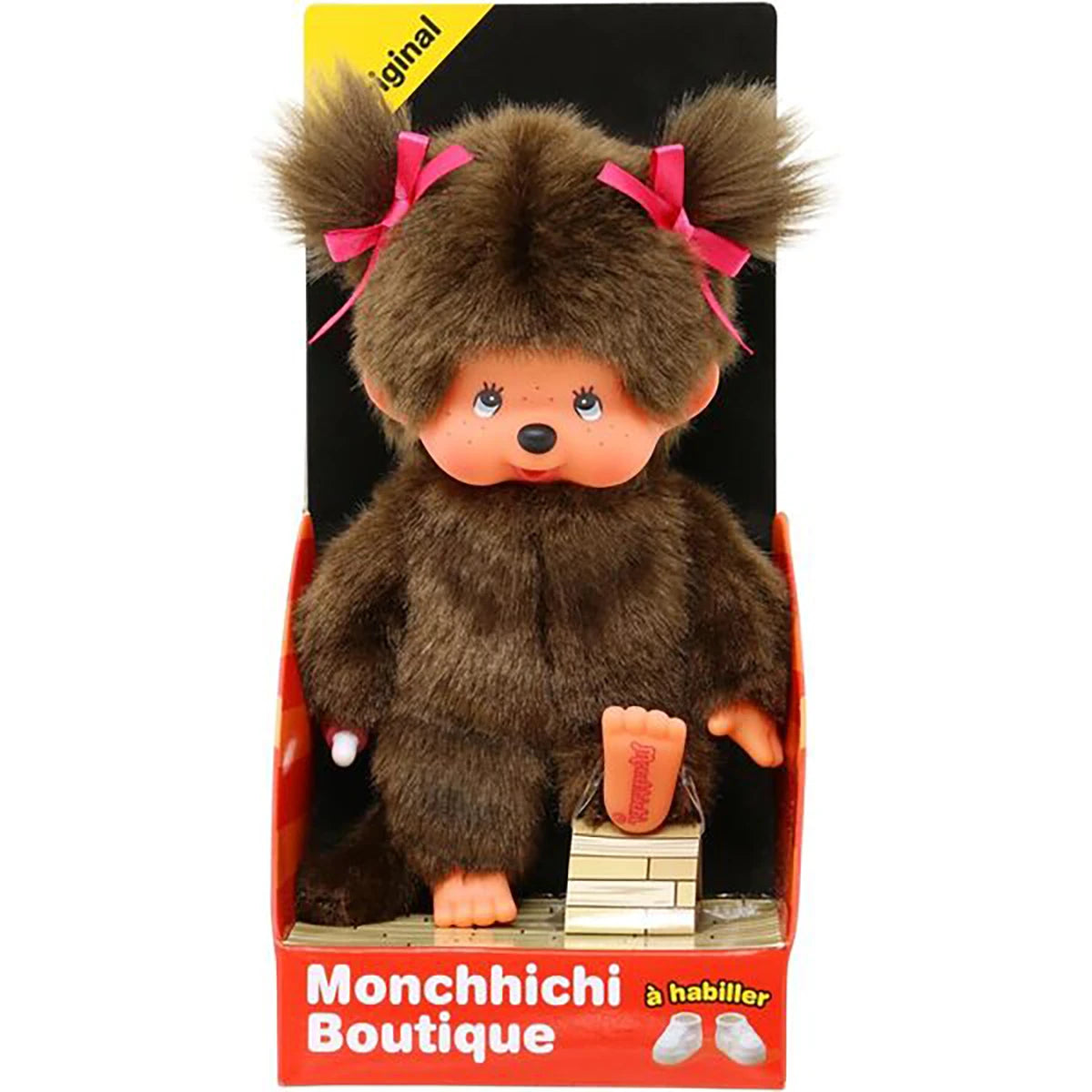 Peluche Monchhichi fille 20cm