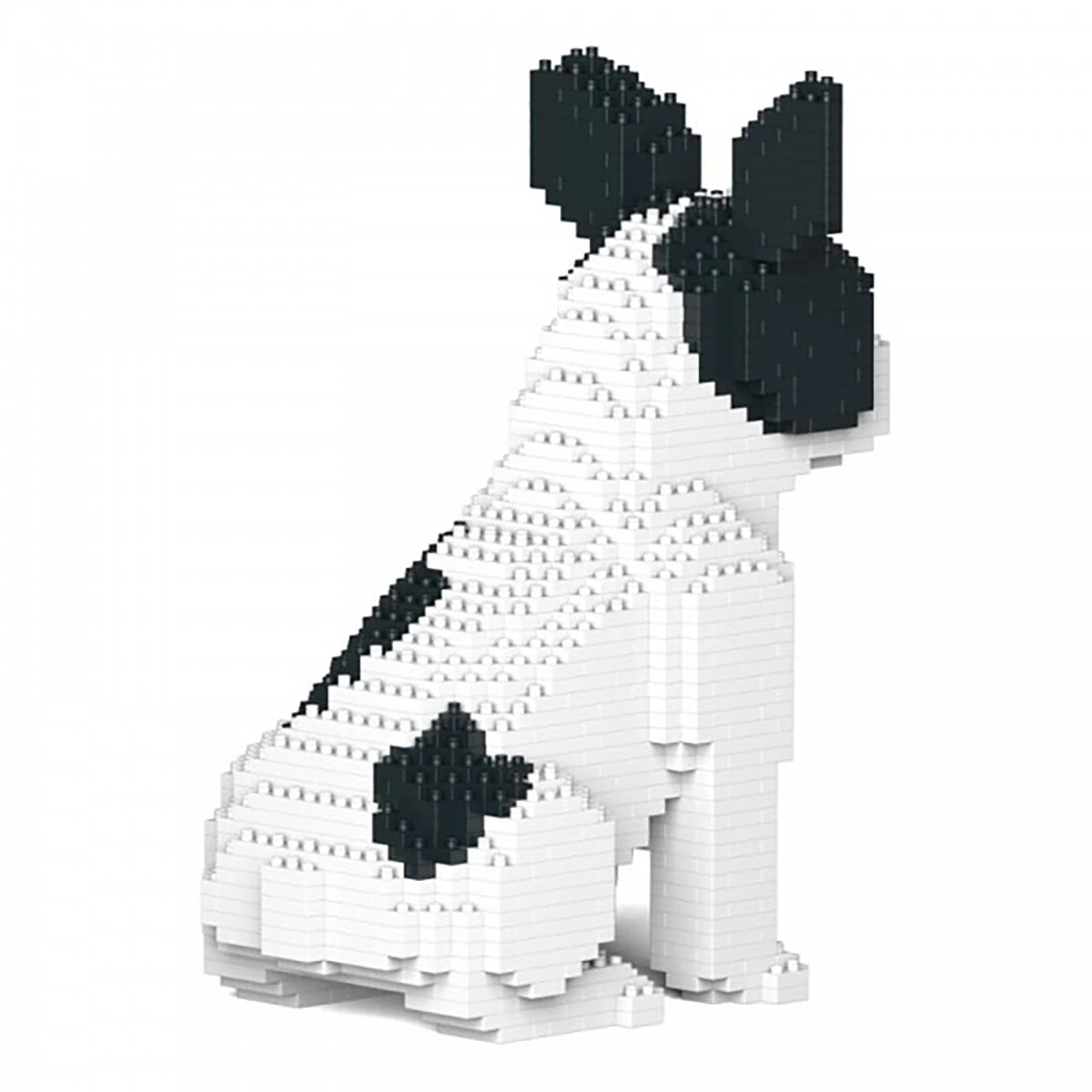 Bouledogue Français Caille Noir Assis – Jeu de construction – JEKCA
