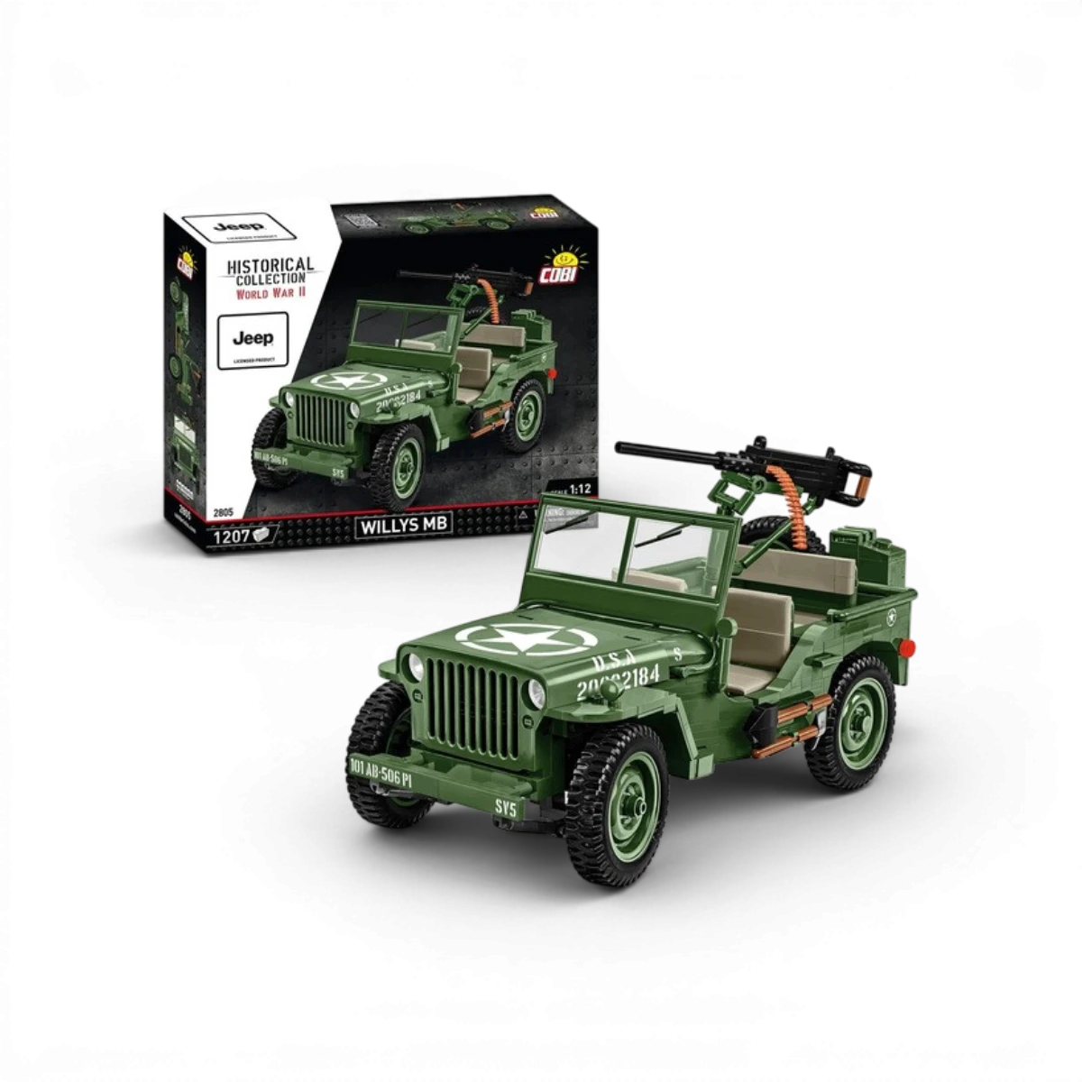 Willys MB Véhicule Militaire (1207 pièces) – Set de construction – Cobi