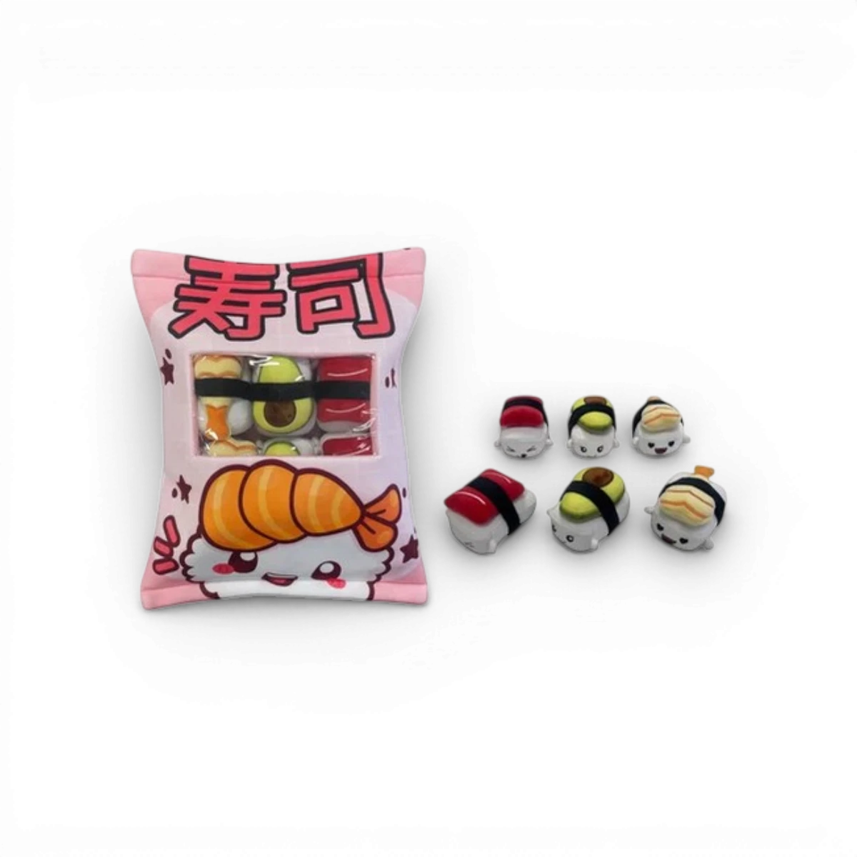 Coussin peluche Sushi avec minis peluches