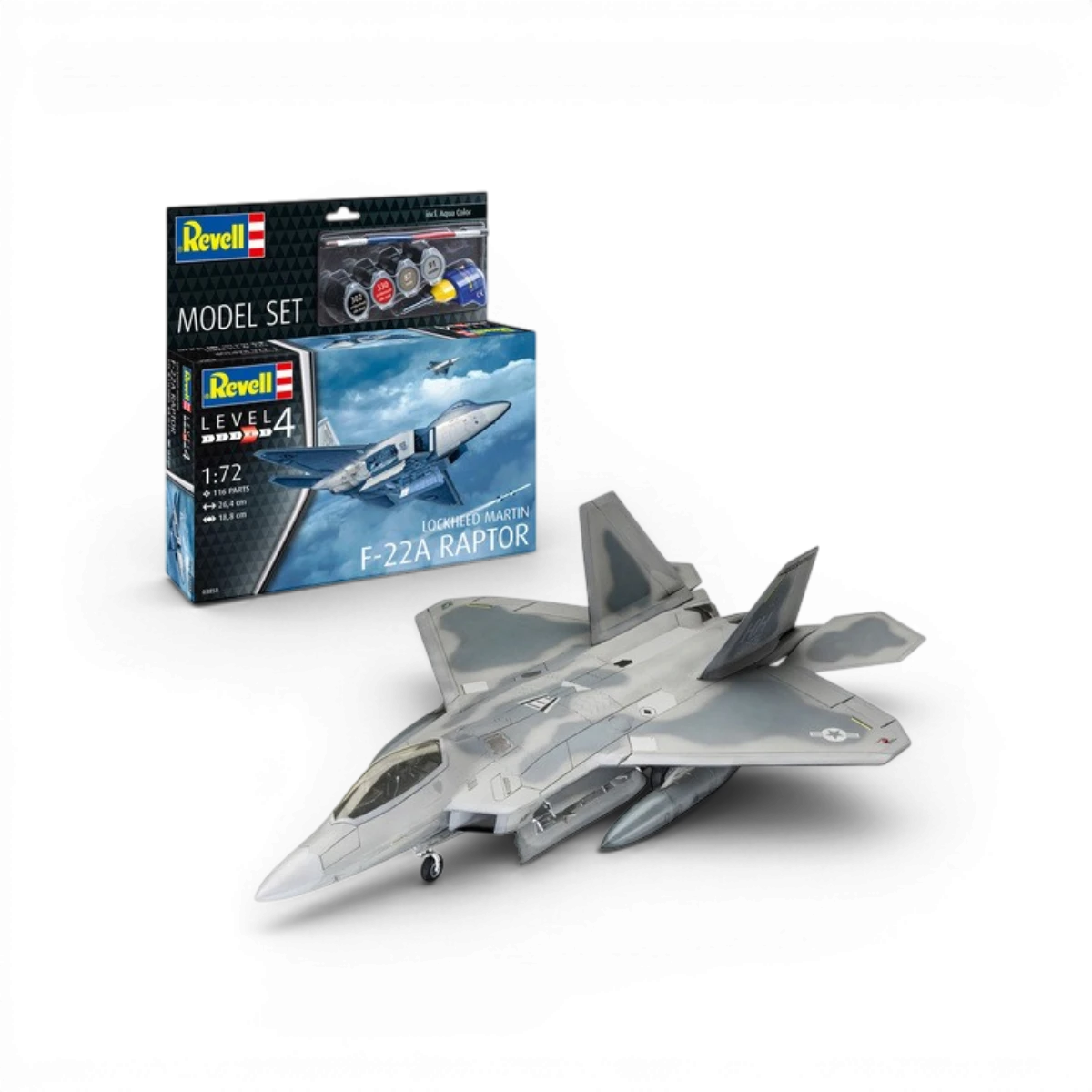 Maquette F-22A Raptor (1/72 – 116 pièces)