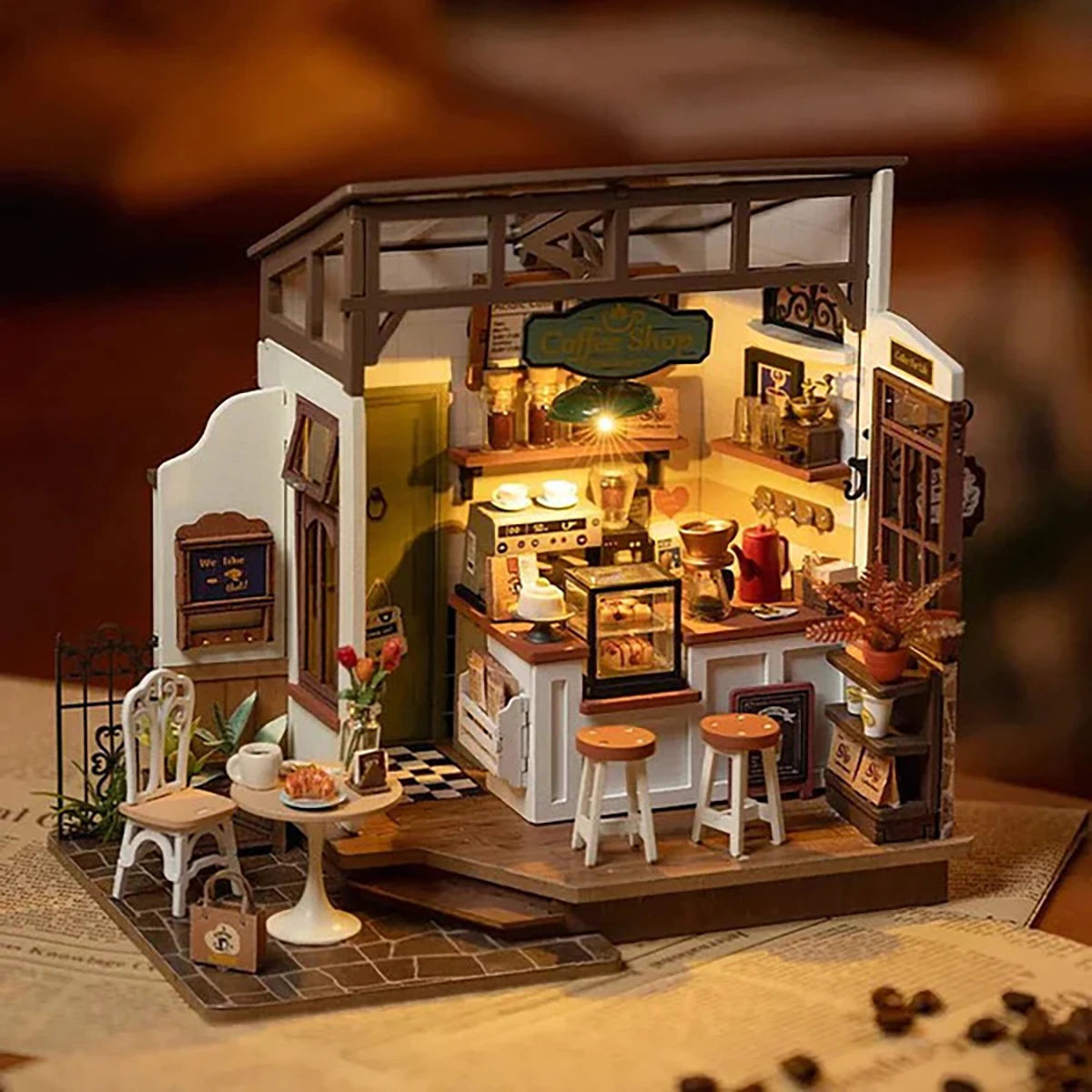 Café 17 (183 pièces) – Maquette diorama