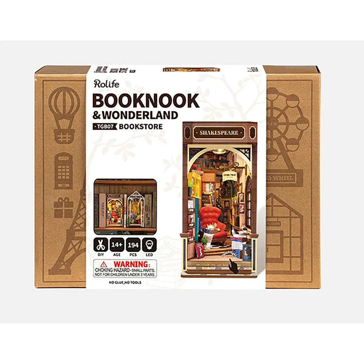 Librairie Shakespeare – Maquette diorama (194 pièces)