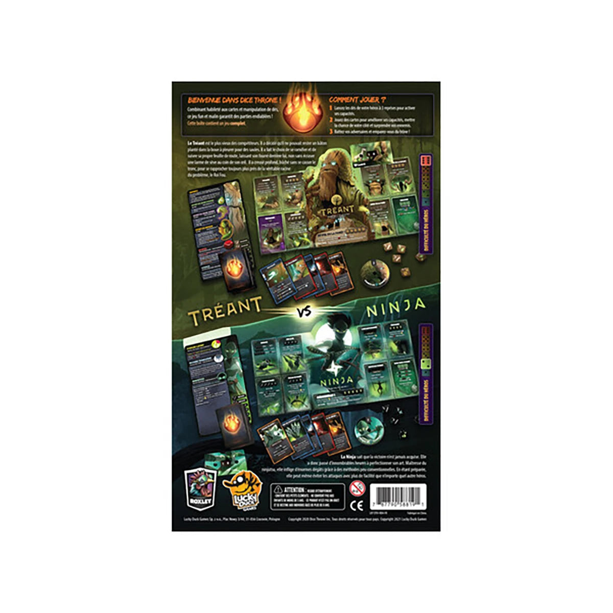 Dice Throne Tréant vs Ninja – Jeu d’affrontement stratégie et duel