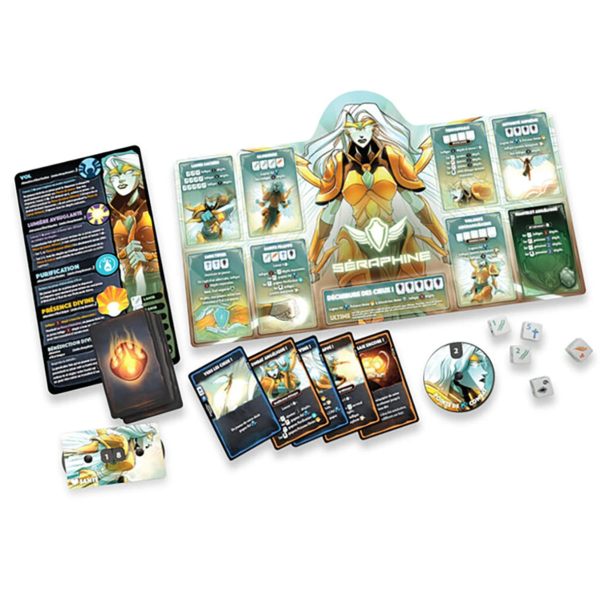 Dice Throne Séraphine vs Vampire – Jeu d’affrontement stratégie