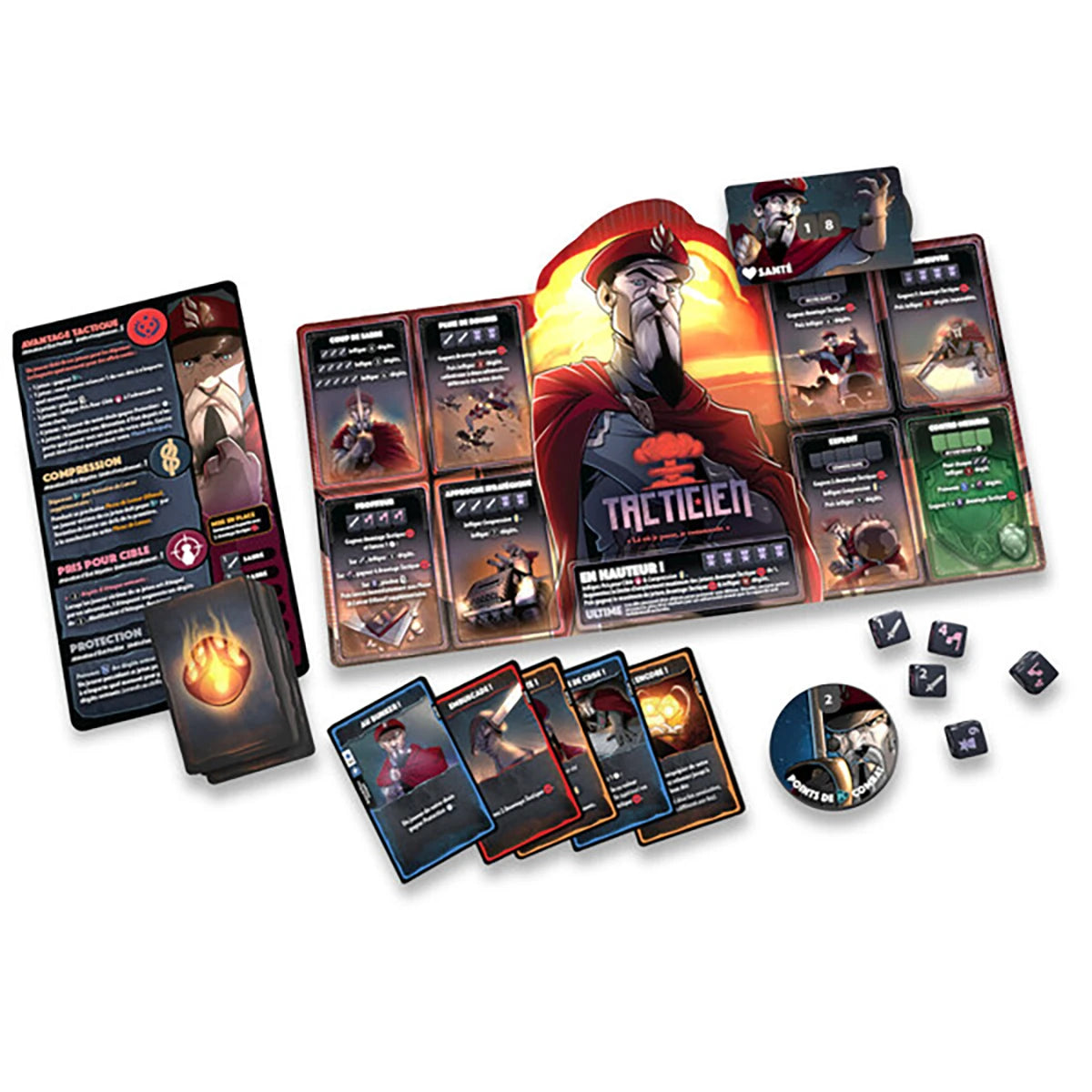 Dice Throne Tacticien vs Chasseresse – Jeu d’affrontement stratégie