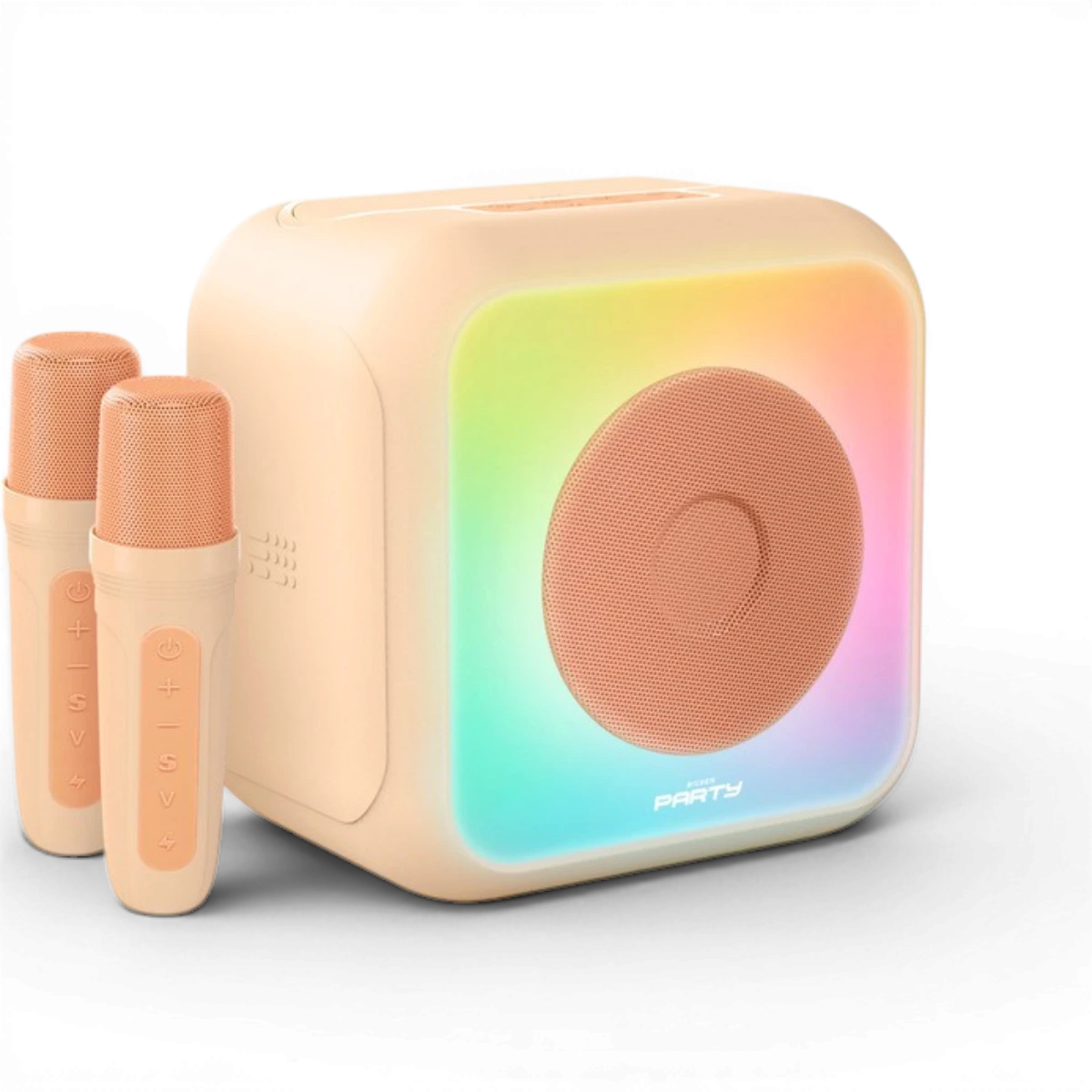 Enceinte karaoké Bluetooth 30W avec 2 micros sans fil et effets lumineux