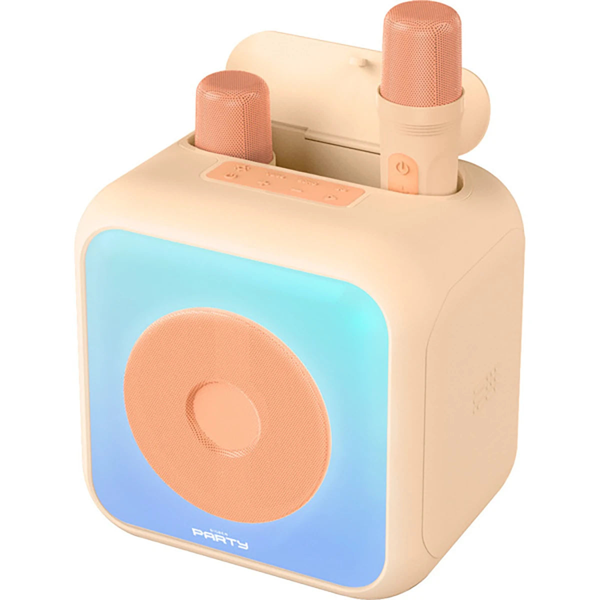 Enceinte karaoké Bluetooth 30W avec 2 micros sans fil et effets lumineux