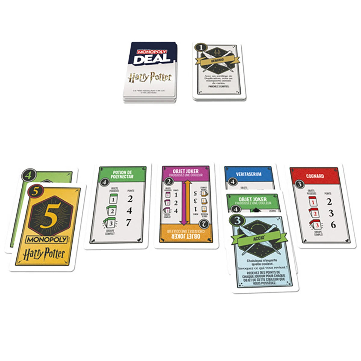 Monopoly Deal Harry Potter – Jeu de cartes stratégie et collection