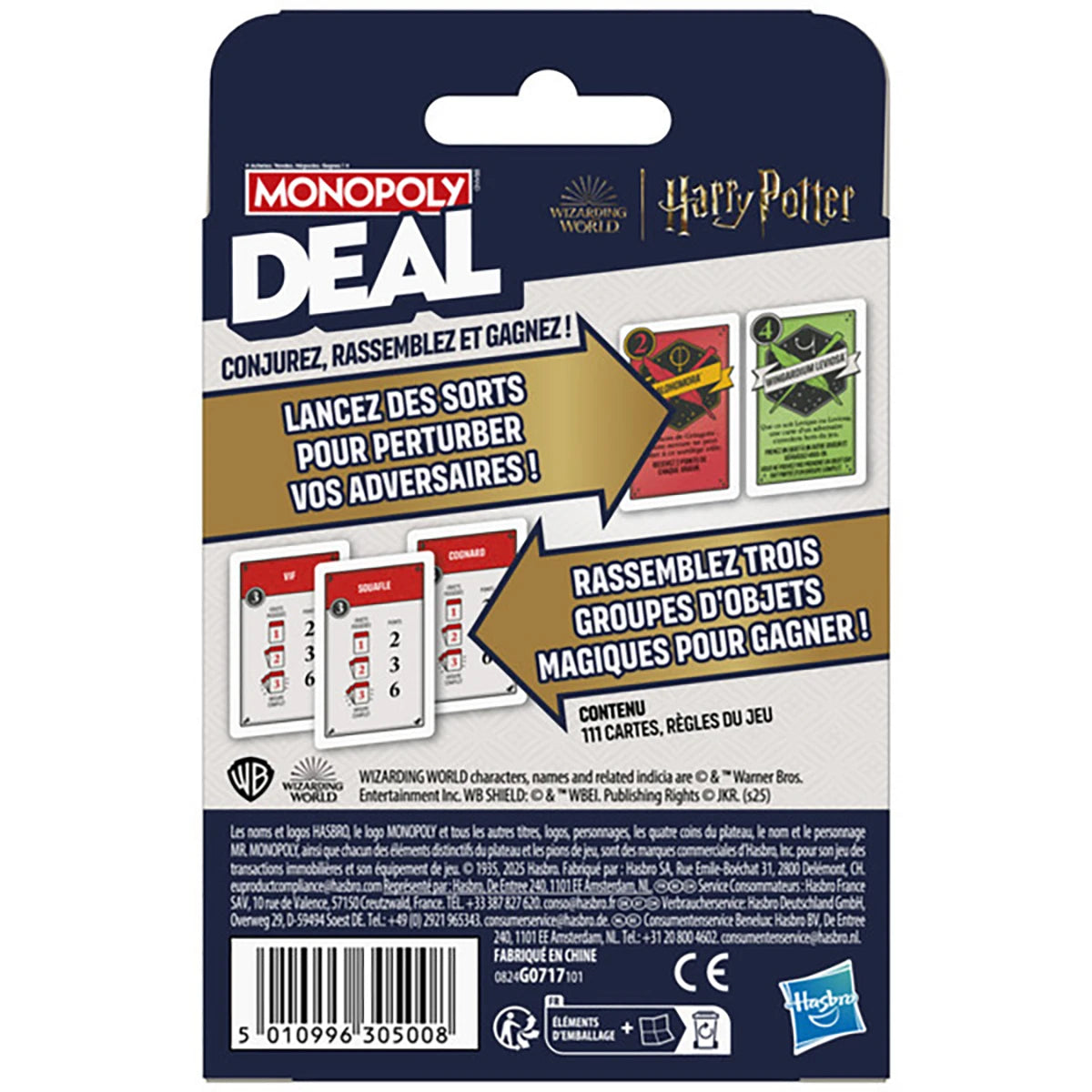 Monopoly Deal Harry Potter – Jeu de cartes stratégie et collection