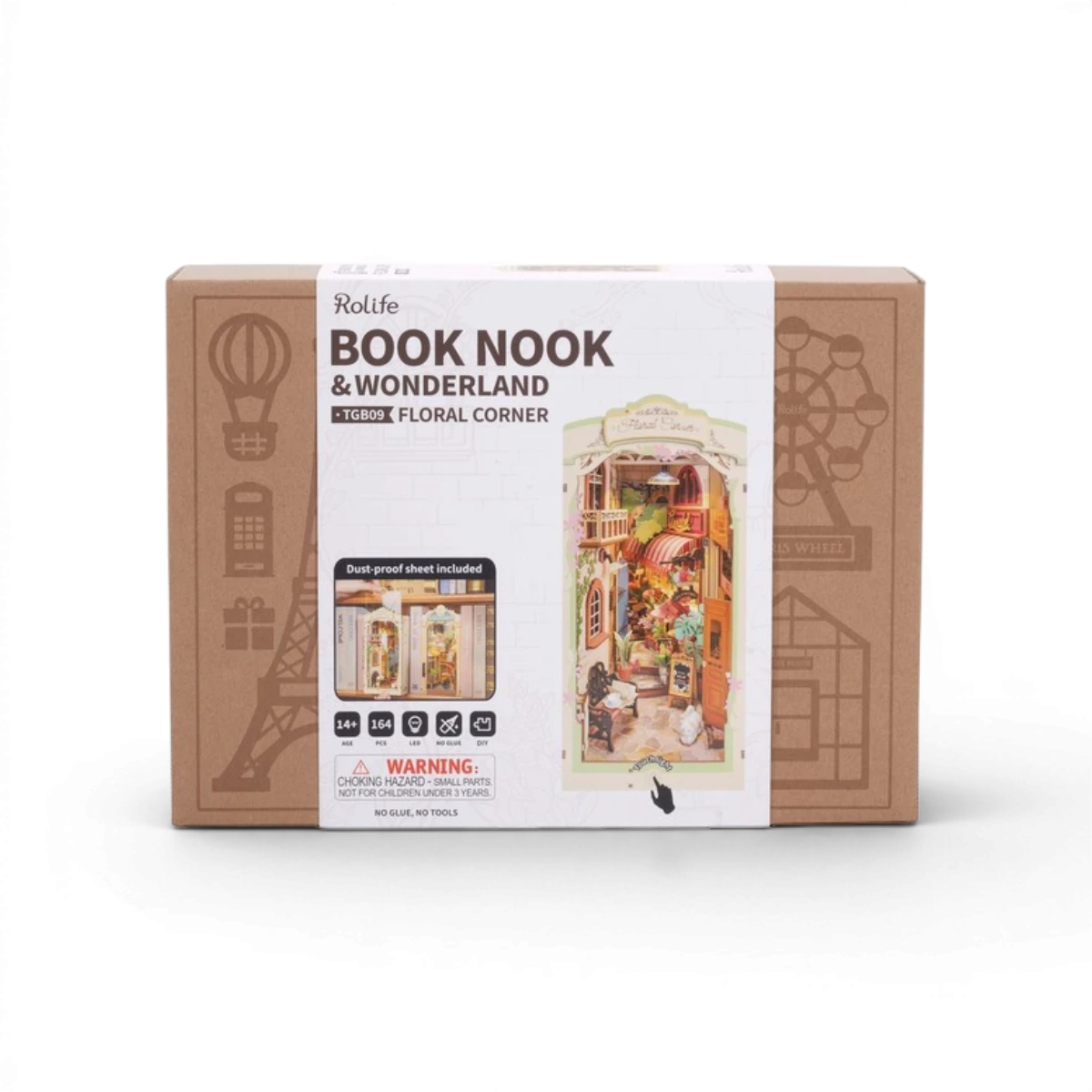 Book Nook Floral Corner – Kit DIY miniature