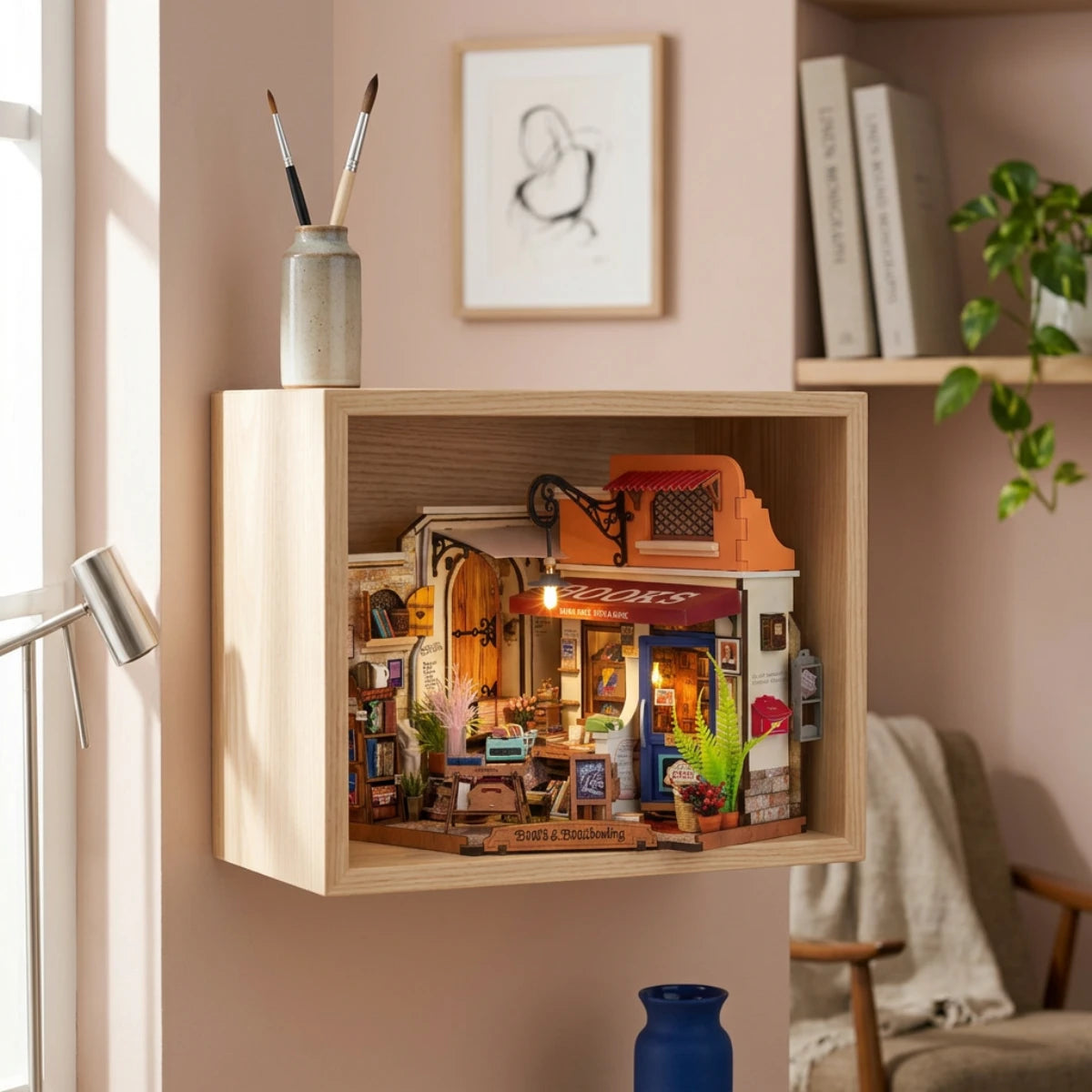 Maquette bois Librairie du coin 108 pièces – Kit DIY