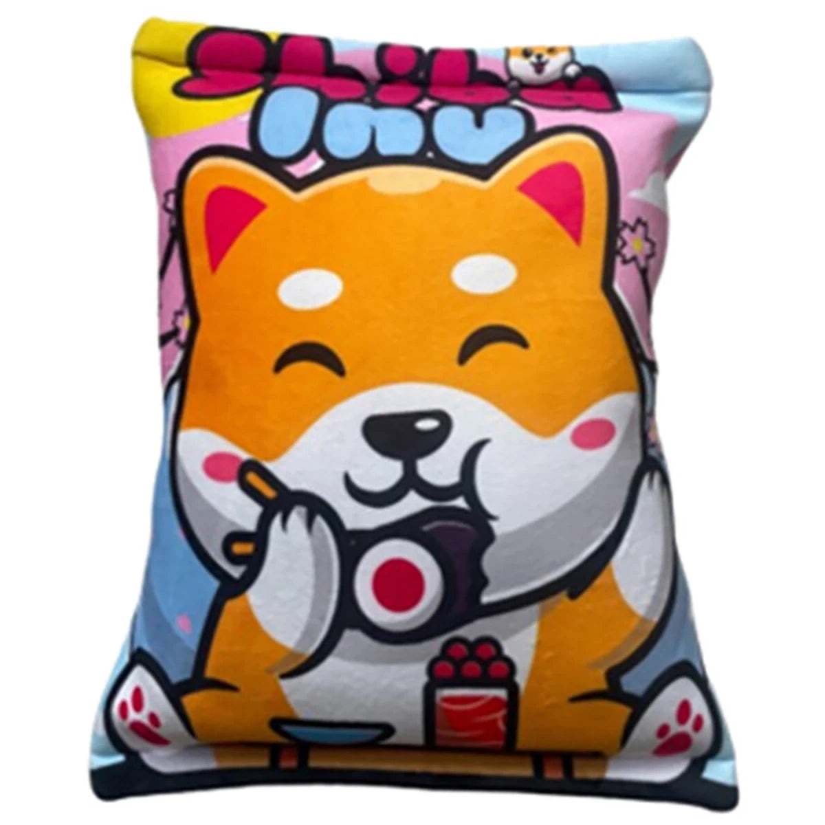 Coussin peluche Shiba avec minis peluches