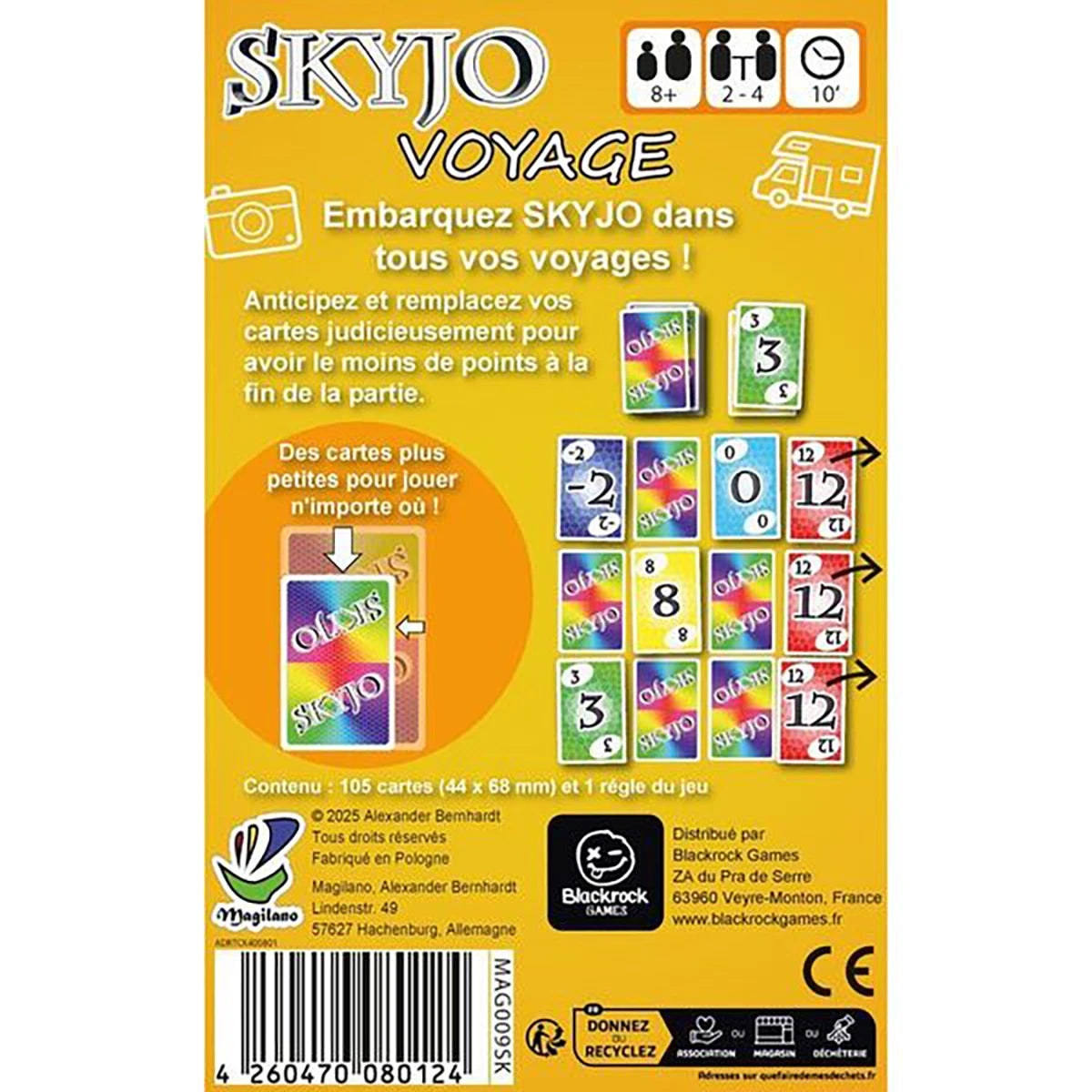 Skyjo Voyage – Jeu de cartes stratégie et fun
