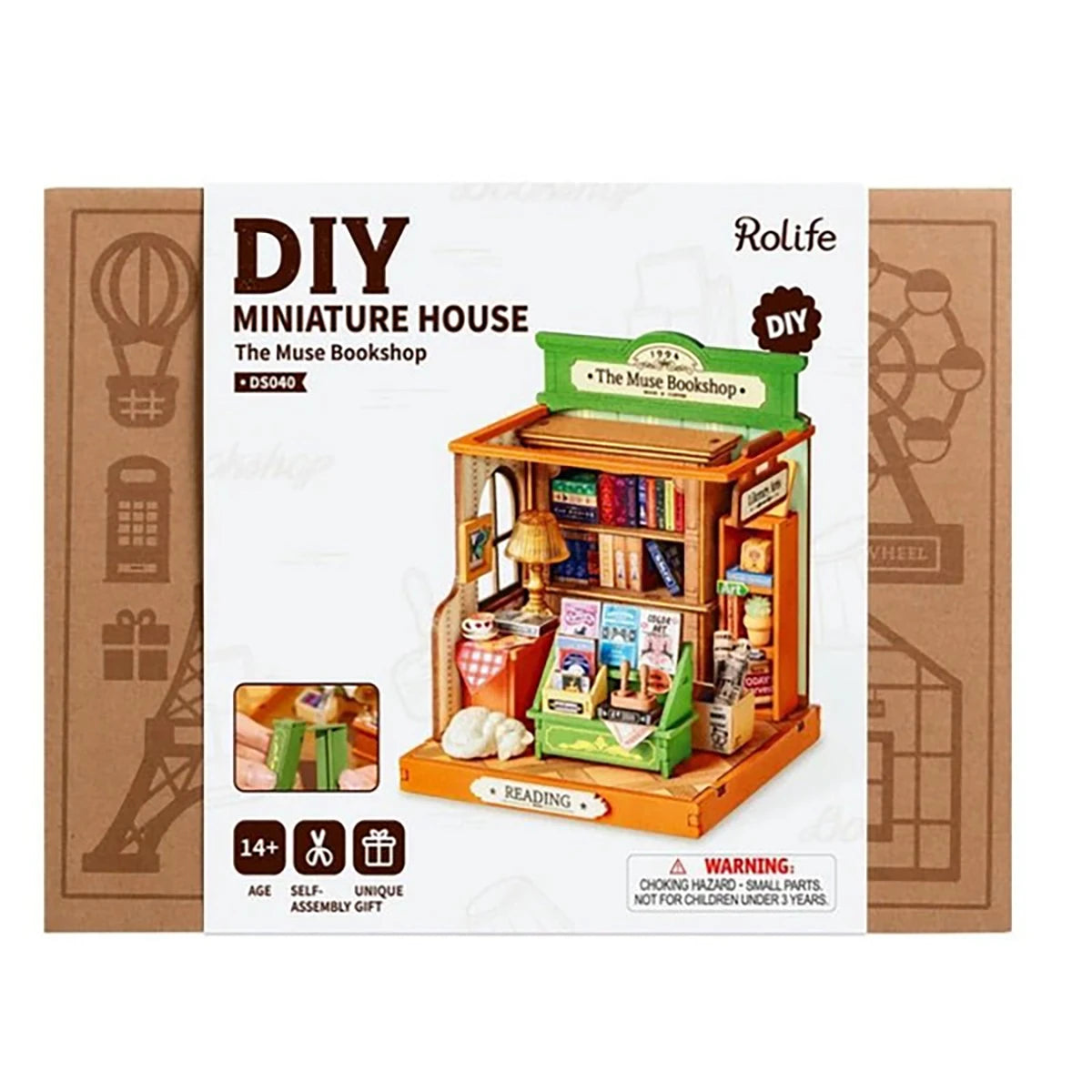 Librairie des Muses (68 pièces) – Maquette diorama