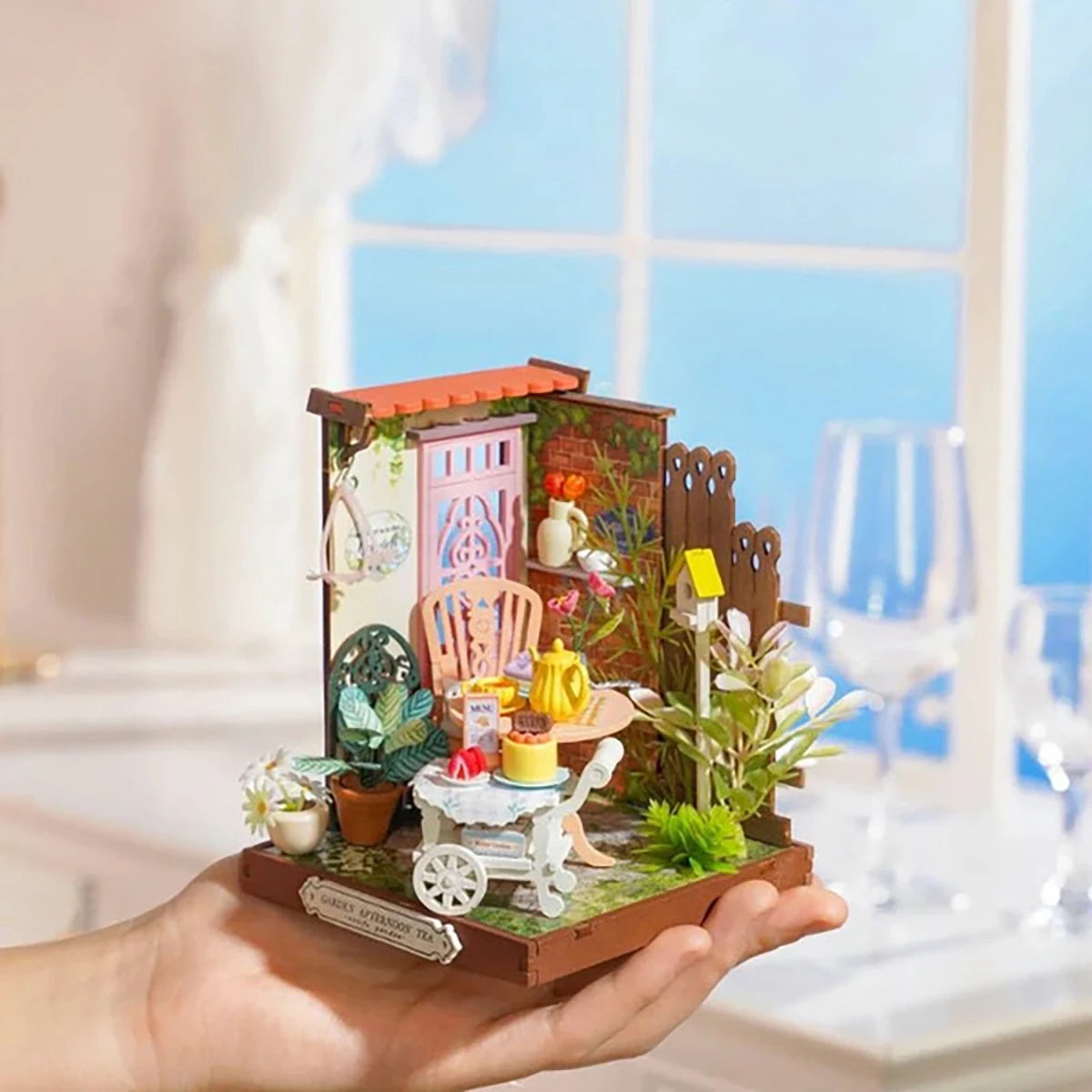 Jardin de Thé Raffiné – Maquette diorama (76 pièces)