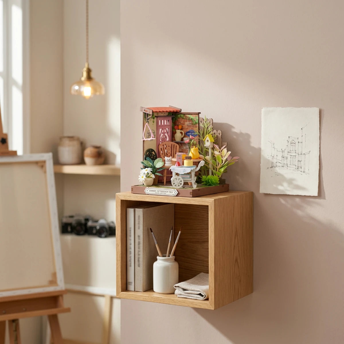 Jardin de Thé Raffiné – Maquette diorama (76 pièces)