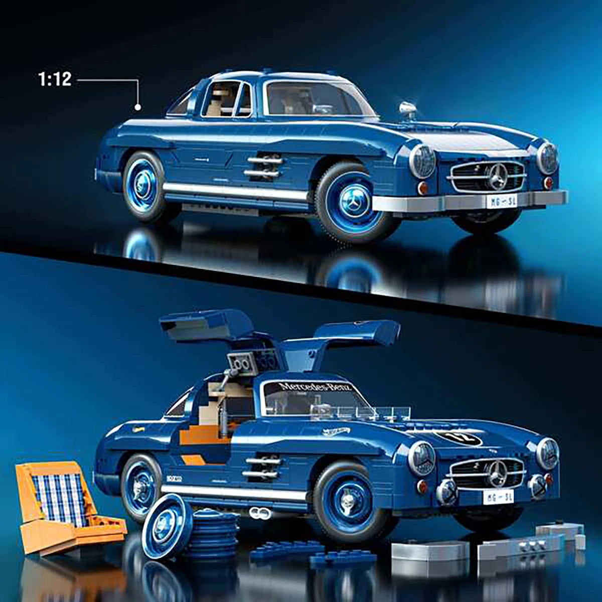 Mercedes Benz 300 SL – Coffret de construction – Mattel Brick Shop