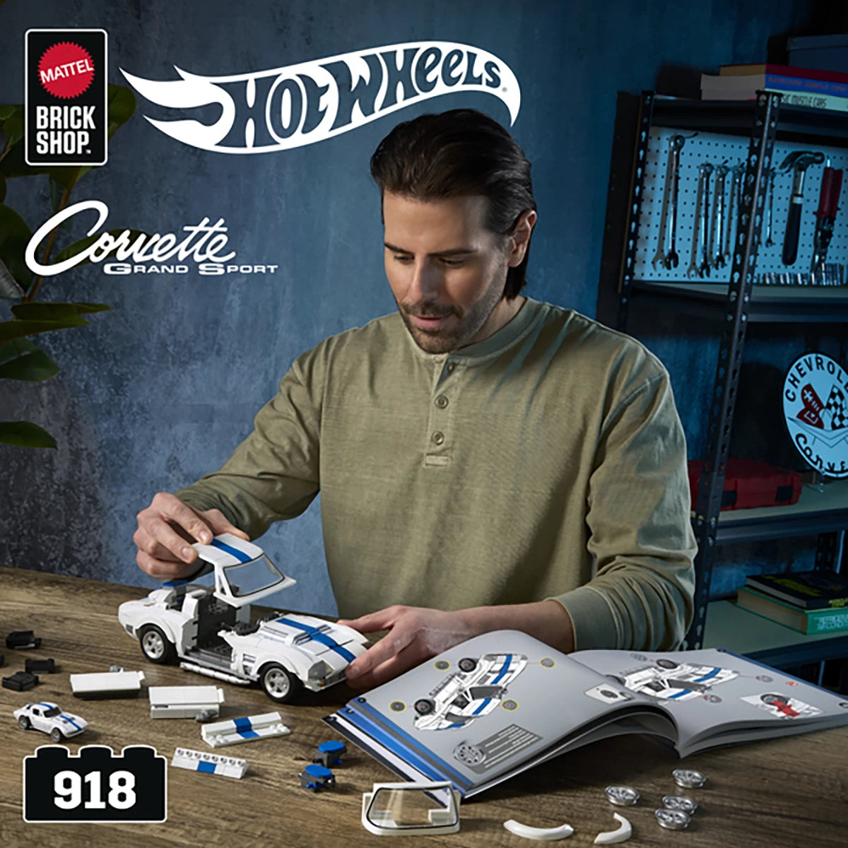 Corvette Grand Sport – Coffret de construction – Mattel Brick Shop