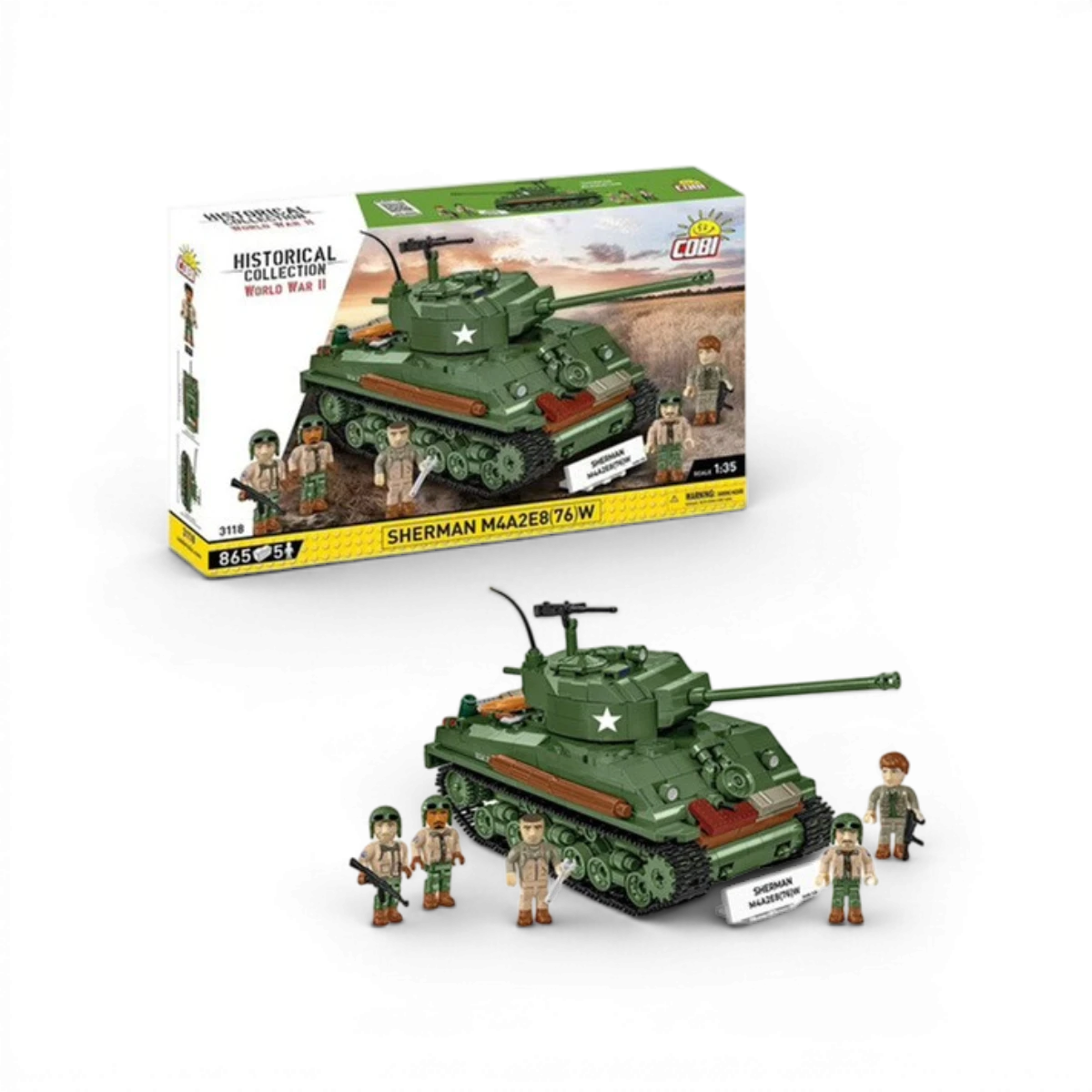 Sherman M4A2E8 (865 pièces) – Set de construction – Cobi