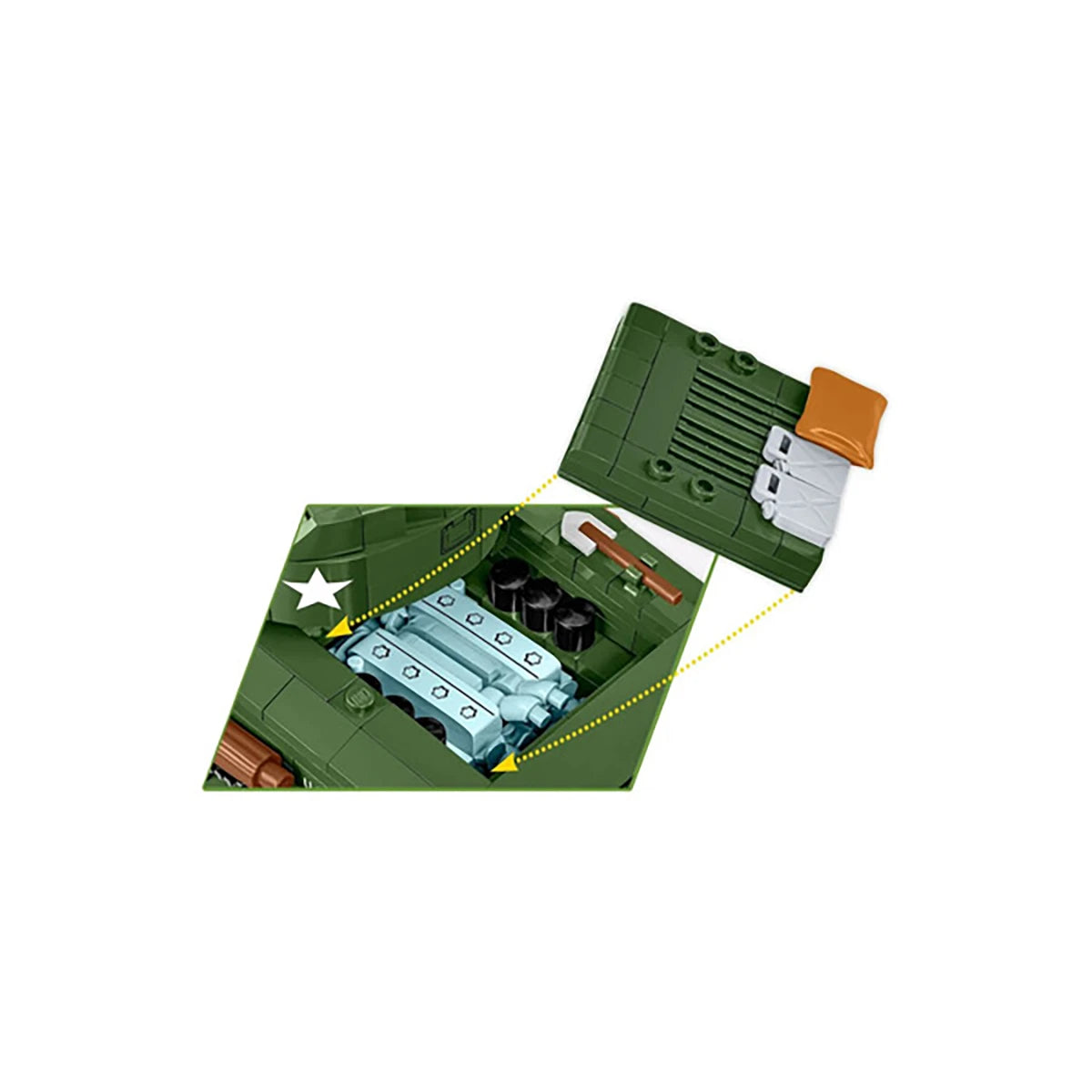 Sherman M4A2E8 (865 pièces) – Set de construction – Cobi