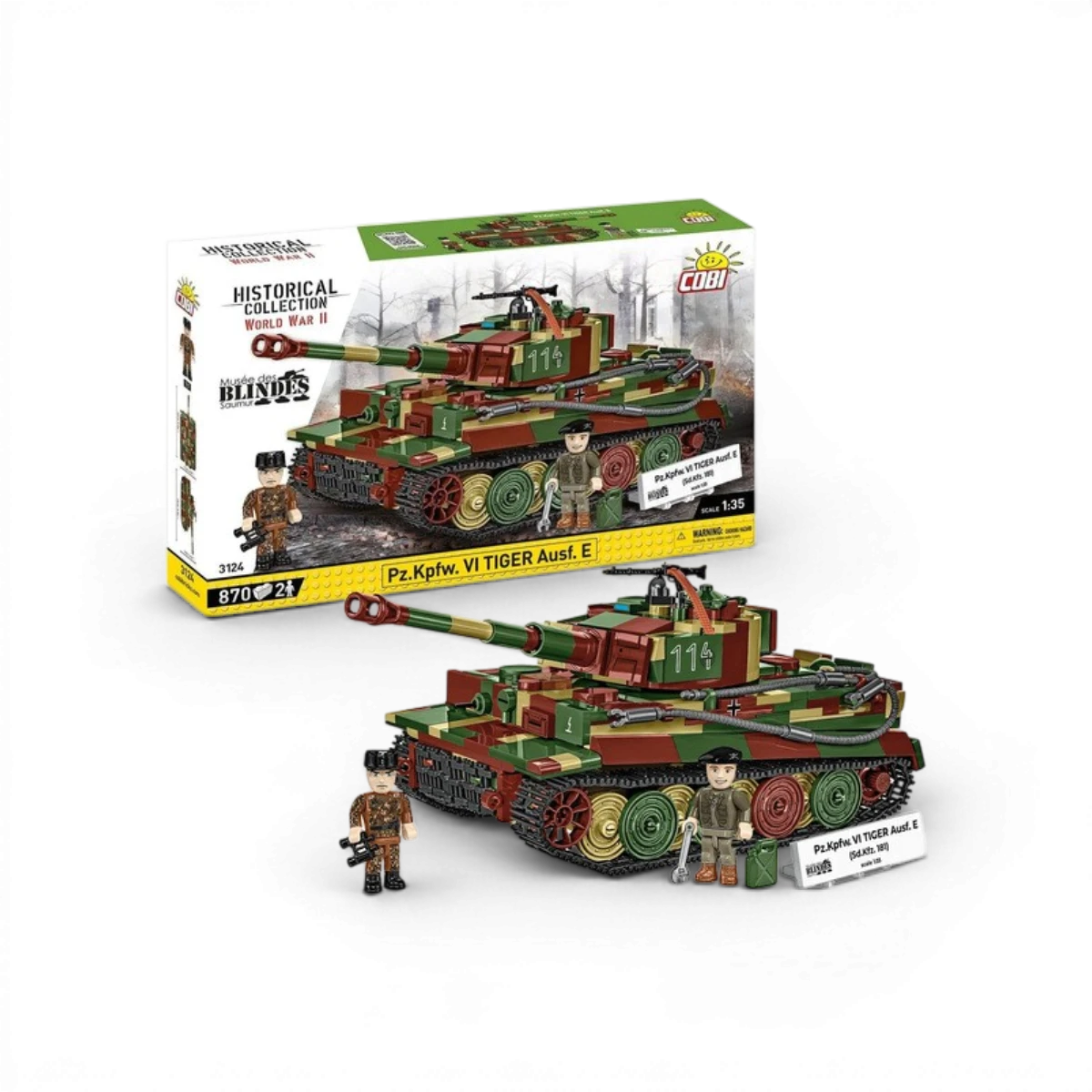 Tiger Blindé Pz.Kpfw. VI (870 pièces) – Set de construction – Cobi