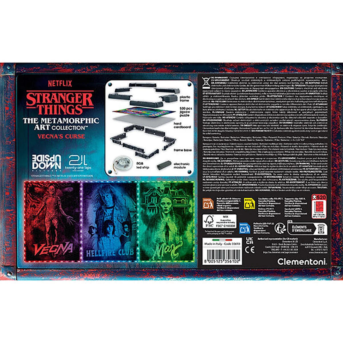 Puzzle cadre lumineux Vecna 520 pièces – Stranger Things