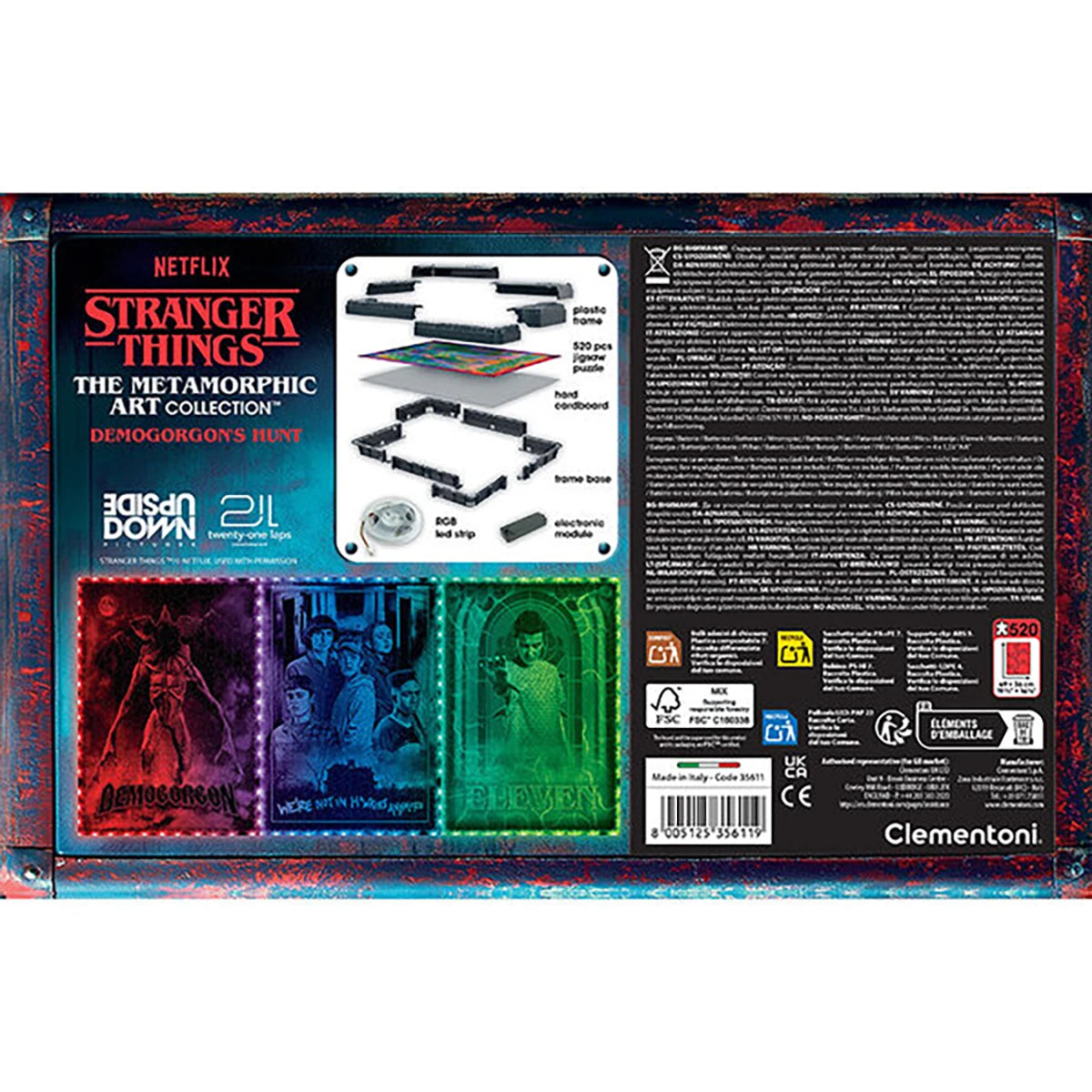 Puzzle cadre lumineux Démogorgon 520 pièces – Stranger Things