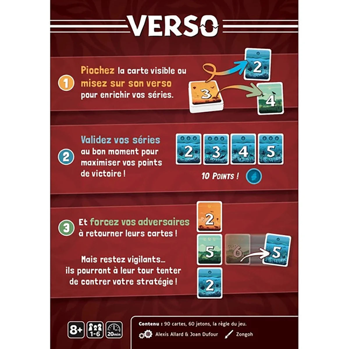 Verso – Jeu de cartes stratégie et combinaison