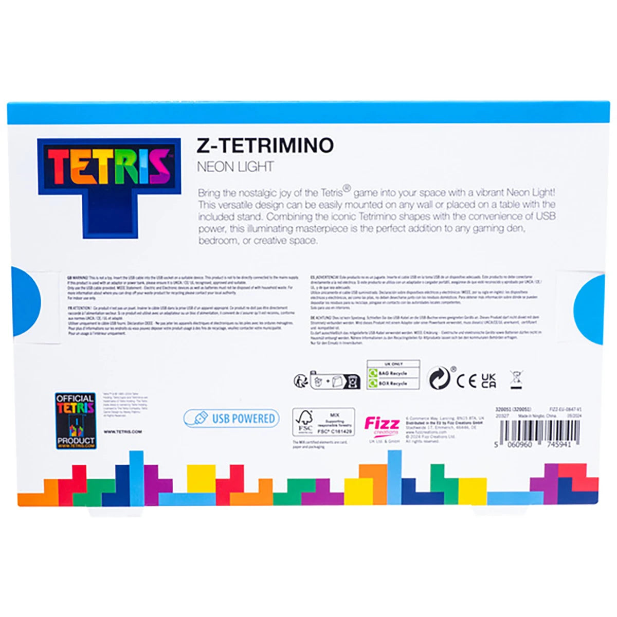 Lampe néon Tetris Z rouge – Tetris