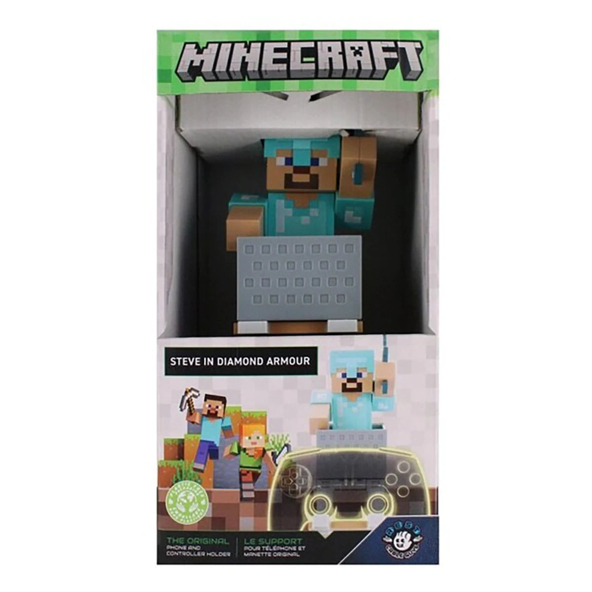 Support Manette & Smartphone Steve en Armure – Minecraft