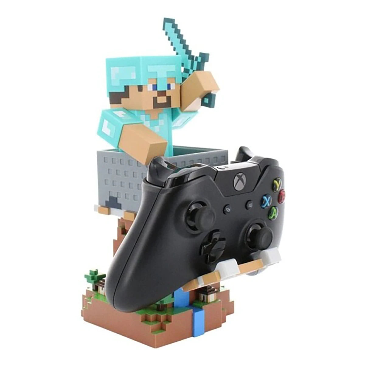 Support Manette & Smartphone Steve en Armure – Minecraft