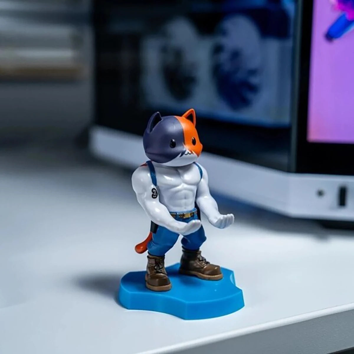 Figurine & Station de Charge Meowscles – Fortnite Cable Guys