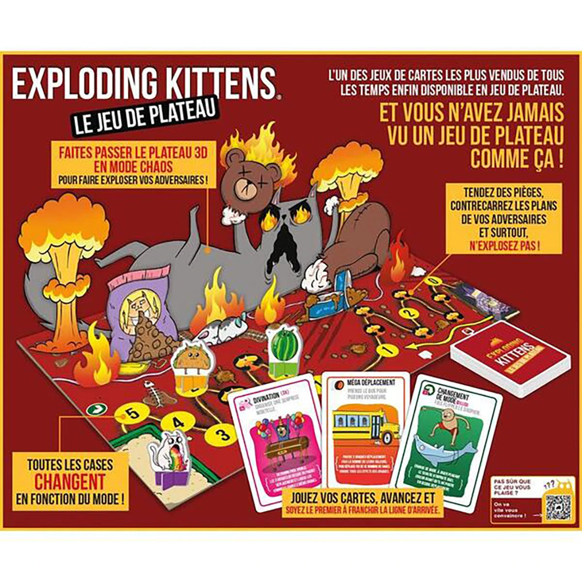 Exploding Kittens Jeu de Plateau – Jeu d’ambiance fun et stratégie