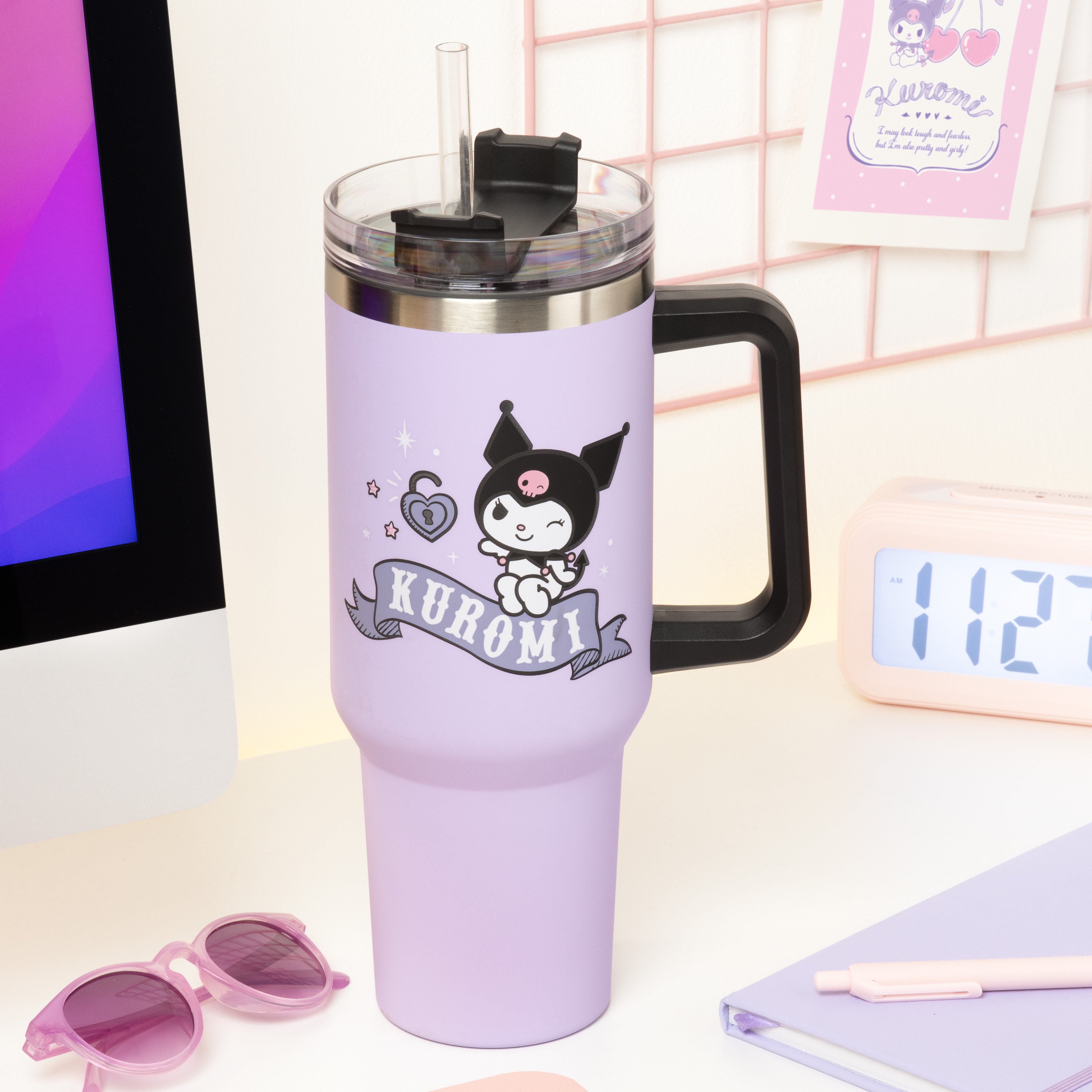Gobelet isotherme 900ml avec paille – Kuromi