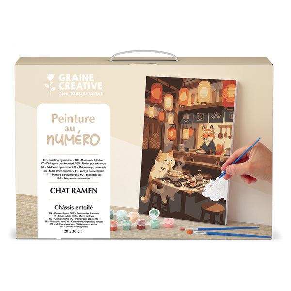 Peinture au numéro - Chat ramen