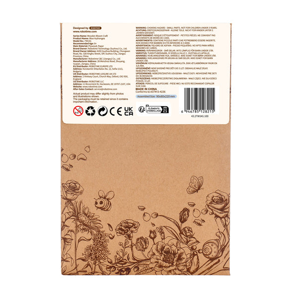 Puzzle 3D Hortensia bleu – fleurs en bois